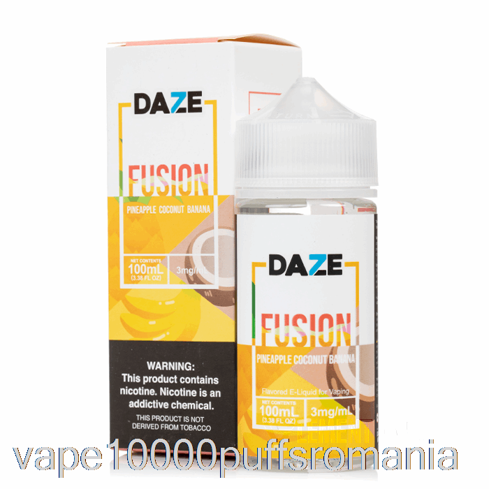 Vape Romania Ananas Nuca De Cocos Banana - 7 Daze Fusion - 100ml 6mg